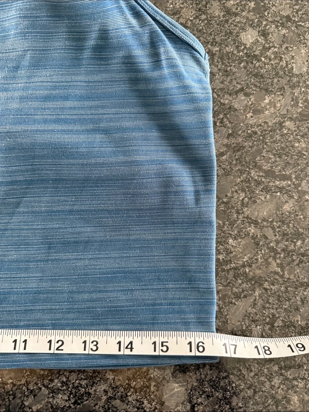 Jockey Navy Blue Striped Scoop Neck Workout Tank - L
